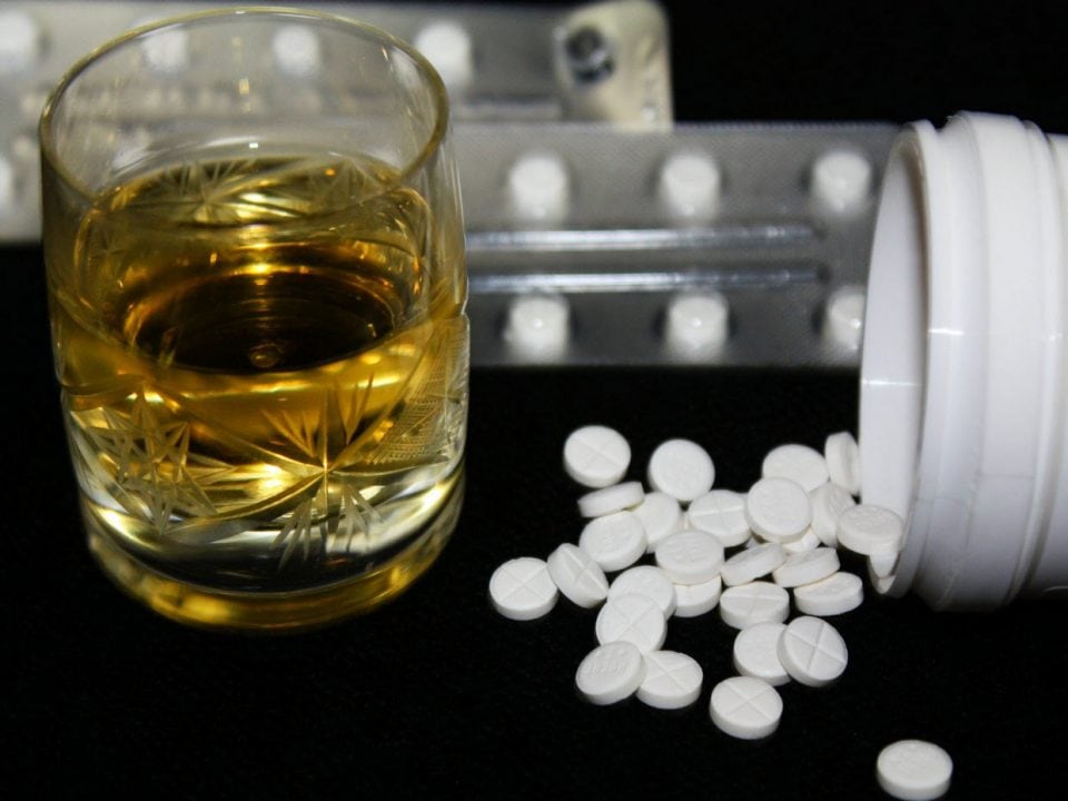 alcohol and prescription pills