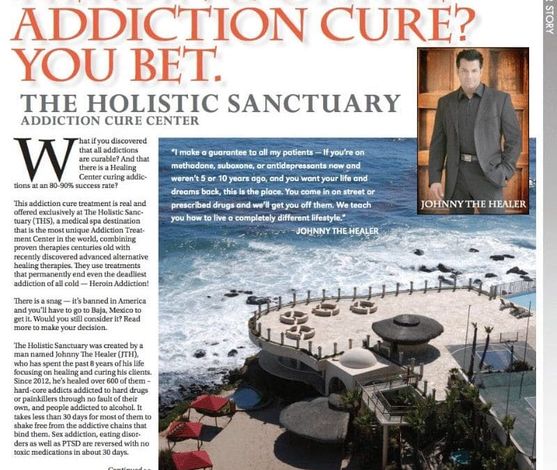 Johnny the Healer - health magazine article pages on the holistic sanctuary and johnny the healer