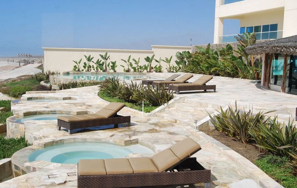 whirlpool baths and swimming pool at the holistic sanctuary