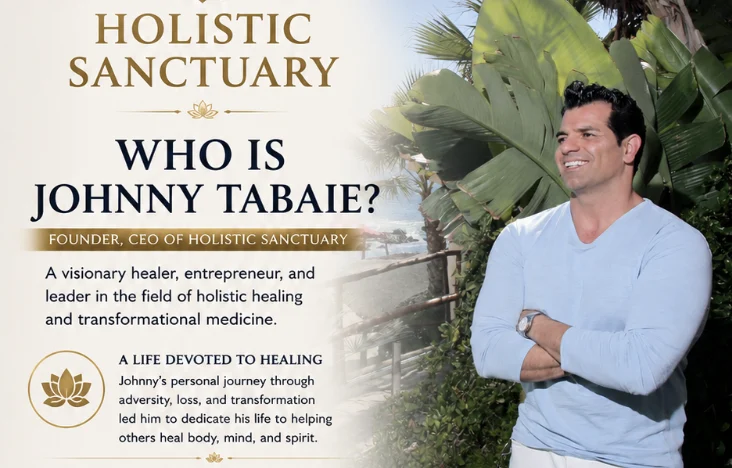 Johnny Tabaie at the oceanfront Holistic Sanctuary facility