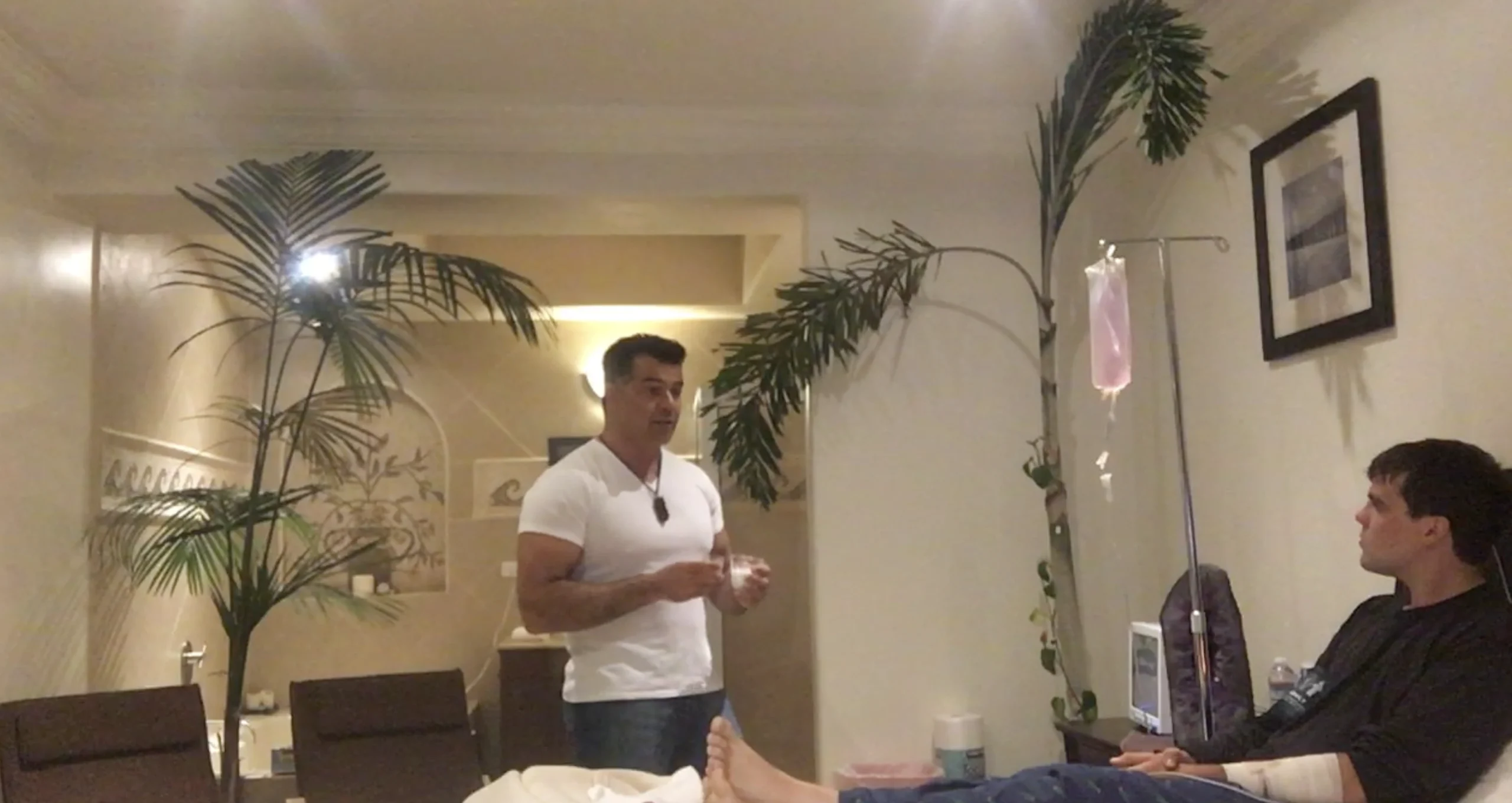 Johnny Tabaie preparing a client for ibogaine treatment at Holistic Sanctuary