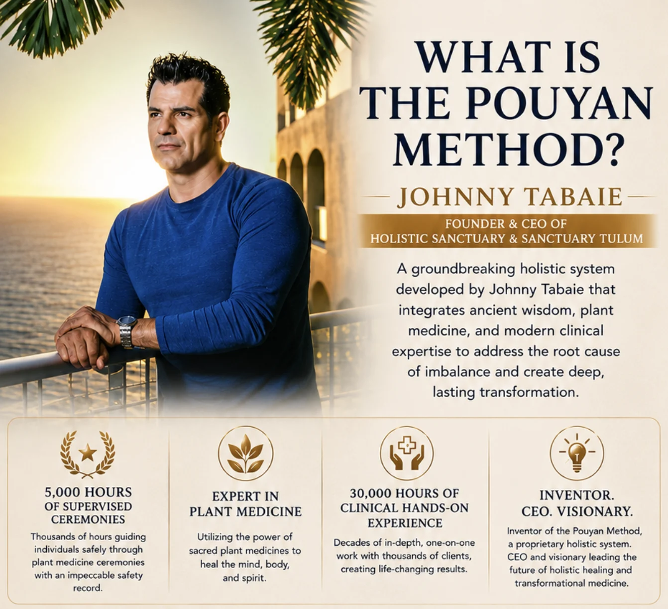Johnny Tabaie, creator of the Pouyan Method, at the Holistic Sanctuary healing center
